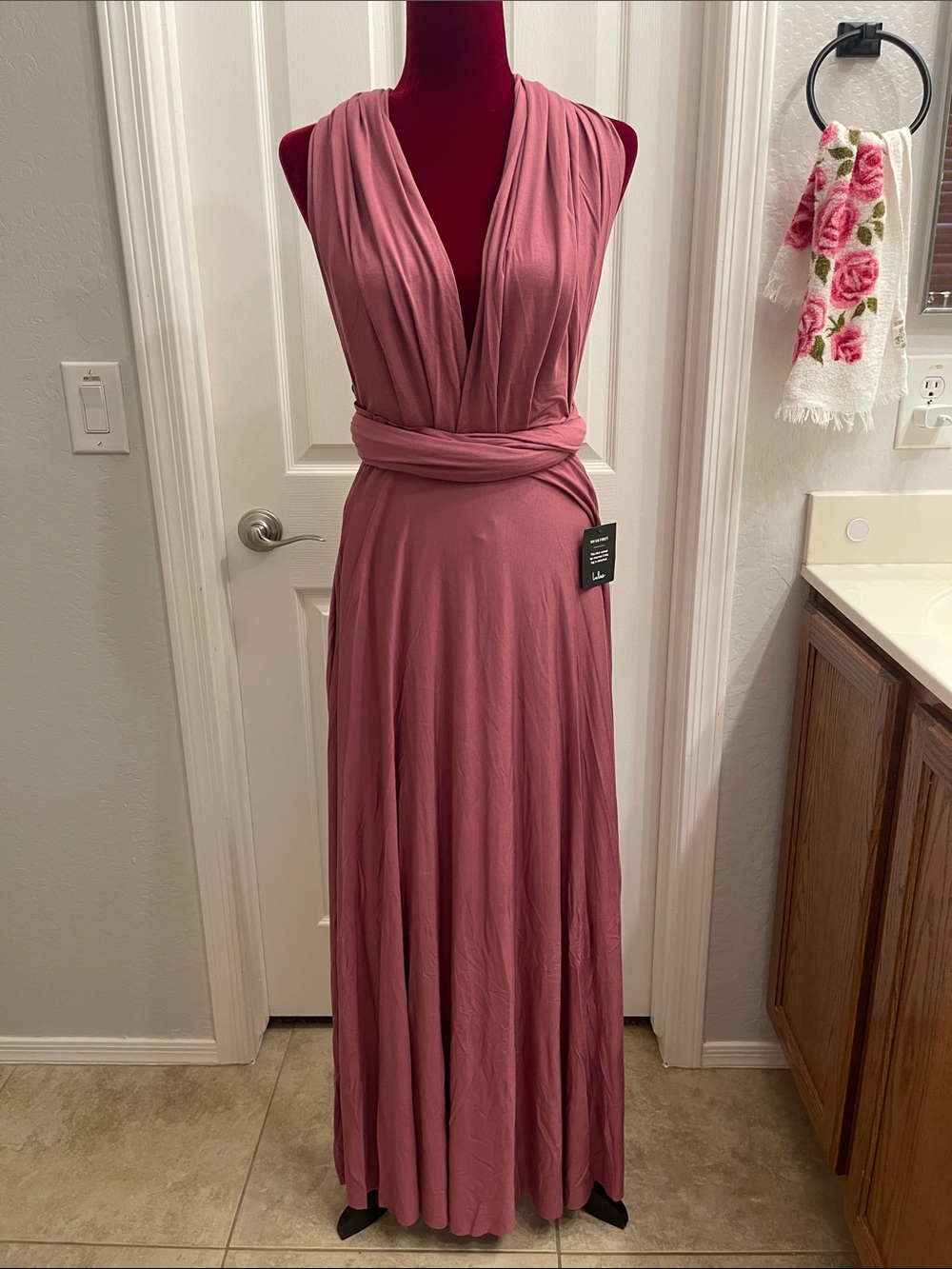 Lulu's Rose Pink Convertible Maxi Dress